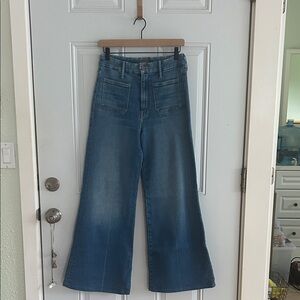 MOTHER Denim Flare Jeans in Classic Blue